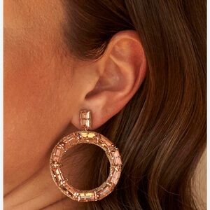 Peach crystal earrings (new)